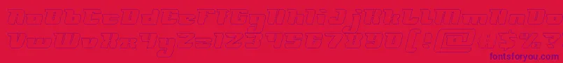 FUTURISM Hollow Font – Purple Fonts on Red Background