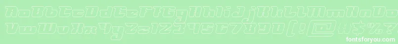 Подробнее о шрифте FUTURISM Hollow Шрифт FUTURISM Hollow – белые шрифты на зелёном фоне