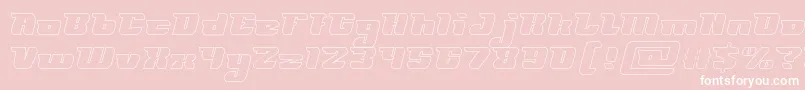 FUTURISM Hollow Font – White Fonts on Pink Background