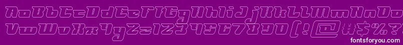 FUTURISM Hollow Font – White Fonts on Purple Background
