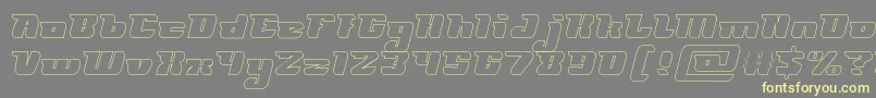 FUTURISM Hollow Font – Yellow Fonts on Gray Background