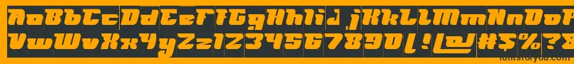 フォントFUTURISM Inverse – 黒い文字のオレンジの背景