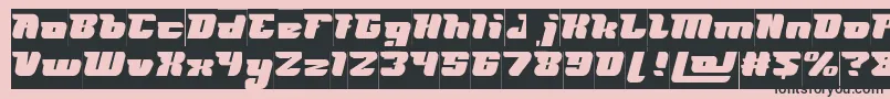 Шрифт FUTURISM Inverse – чёрные шрифты на розовом фоне