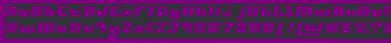 FUTURISM Inverse-Schriftart – Schwarze Schriften auf violettem Hintergrund