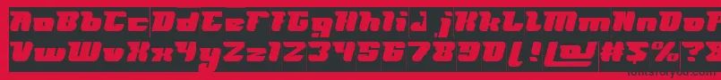 Шрифт FUTURISM Inverse – чёрные шрифты на красном фоне
