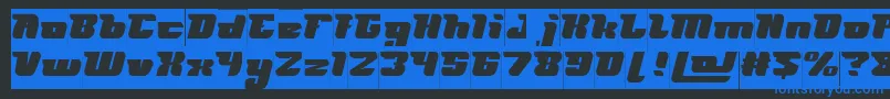 フォントFUTURISM Inverse – 黒い背景に青い文字
