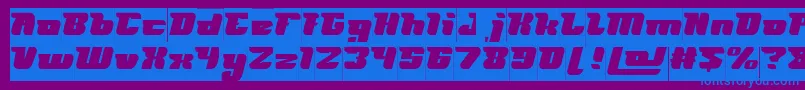 フォントFUTURISM Inverse – 紫色の背景に青い文字