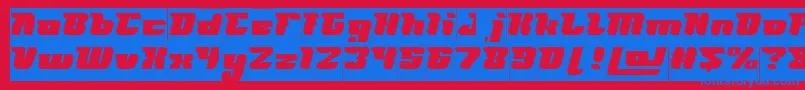 フォントFUTURISM Inverse – 赤い背景に青い文字