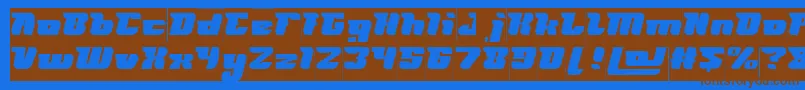 Шрифт FUTURISM Inverse – коричневые шрифты на синем фоне
