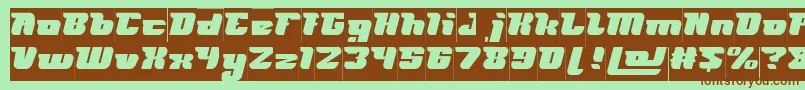 FUTURISM Inverse Font – Brown Fonts on Green Background