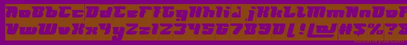 FUTURISM Inverse-Schriftart – Braune Schriften auf violettem Hintergrund