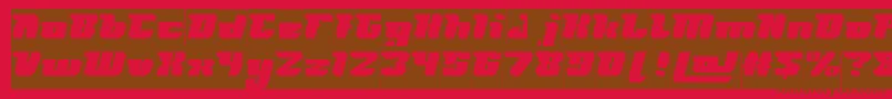 FUTURISM Inverse-fontti – ruskeat fontit punaisella taustalla