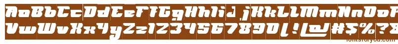 Шрифт FUTURISM Inverse – коричневые шрифты на белом фоне