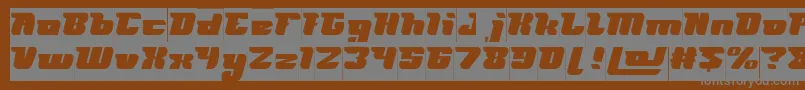 フォントFUTURISM Inverse – 茶色の背景に灰色の文字