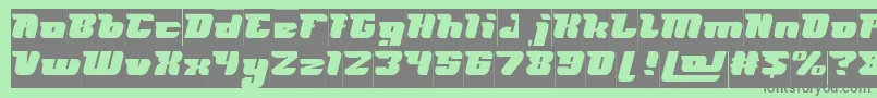 FUTURISM Inverse-fontti – harmaat kirjasimet vihreällä taustalla