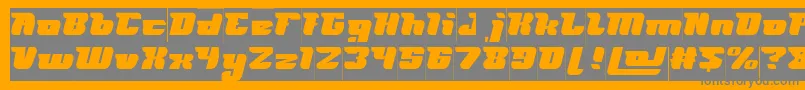 フォントFUTURISM Inverse – オレンジの背景に灰色の文字