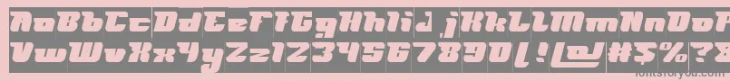 Шрифт FUTURISM Inverse – серые шрифты на розовом фоне