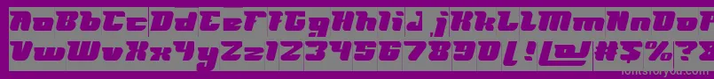 フォントFUTURISM Inverse – 紫の背景に灰色の文字
