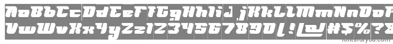 フォントFUTURISM Inverse – 白い背景に灰色の文字