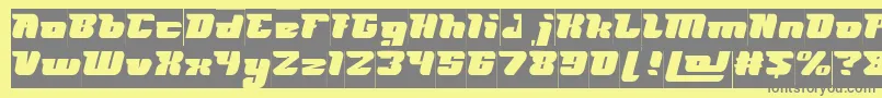 フォントFUTURISM Inverse – 黄色の背景に灰色の文字
