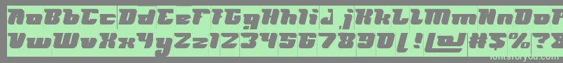 Шрифт FUTURISM Inverse – зелёные шрифты на сером фоне