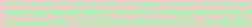 フォントFUTURISM Inverse – ピンクの背景に緑の文字