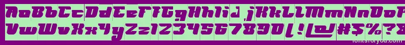 フォントFUTURISM Inverse – 紫の背景に緑のフォント