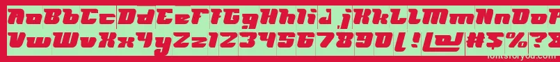 FUTURISM Inverse Font – Green Fonts on Red Background