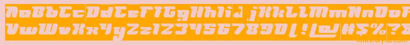 FUTURISM Inverse-Schriftart – Orangefarbene Schriften auf rosa Hintergrund