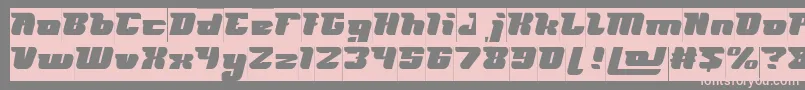 フォントFUTURISM Inverse – 灰色の背景にピンクのフォント
