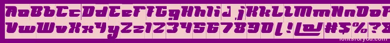 フォントFUTURISM Inverse – 紫の背景にピンクのフォント