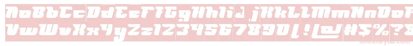 フォントFUTURISM Inverse – 白い背景にピンクのフォント