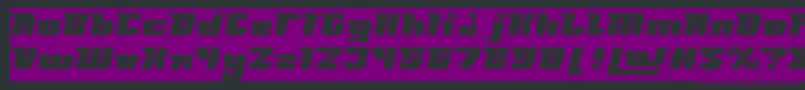 Шрифт FUTURISM Inverse – фиолетовые шрифты на чёрном фоне