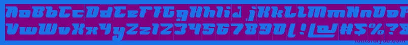 Шрифт FUTURISM Inverse – фиолетовые шрифты на синем фоне