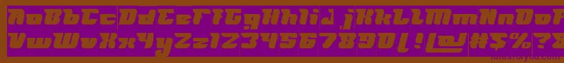 FUTURISM Inverse-Schriftart – Violette Schriften auf braunem Hintergrund
