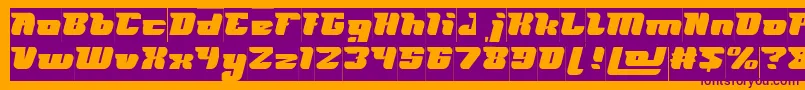 Шрифт FUTURISM Inverse – фиолетовые шрифты на оранжевом фоне