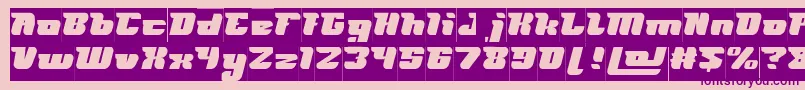 Шрифт FUTURISM Inverse – фиолетовые шрифты на розовом фоне
