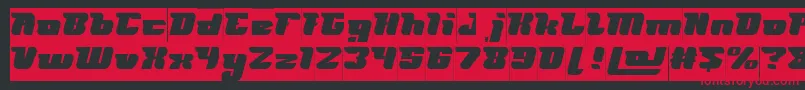 フォントFUTURISM Inverse – 黒い背景に赤い文字