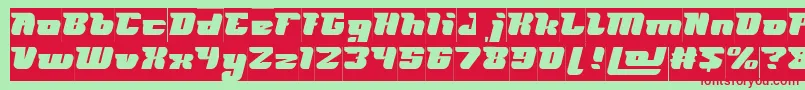 フォントFUTURISM Inverse – 赤い文字の緑の背景