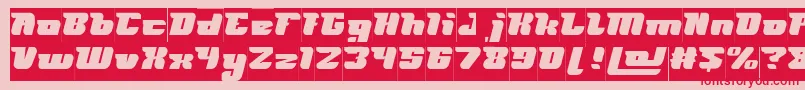 FUTURISM Inverse-fontti – punaiset fontit vaaleanpunaisella taustalla