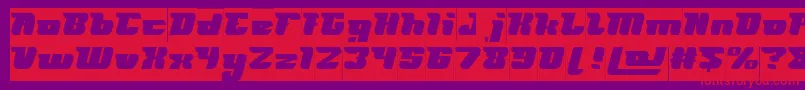 フォントFUTURISM Inverse – 紫の背景に赤い文字