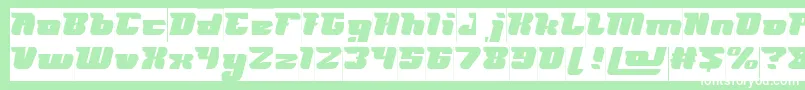 Шрифт FUTURISM Inverse – белые шрифты на зелёном фоне