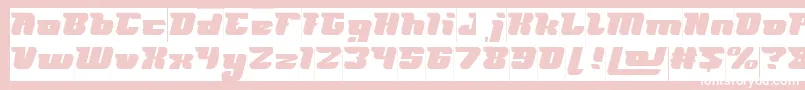 Шрифт FUTURISM Inverse – белые шрифты на розовом фоне