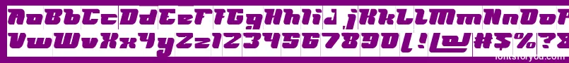 FUTURISM Inverse-Schriftart – Weiße Schriften auf violettem Hintergrund
