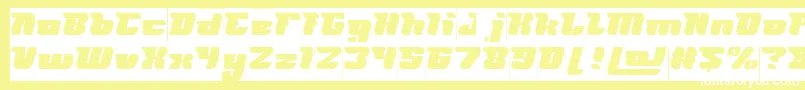 Шрифт FUTURISM Inverse – белые шрифты на жёлтом фоне