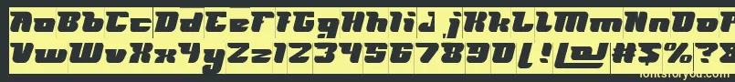 Шрифт FUTURISM Inverse – жёлтые шрифты на чёрном фоне