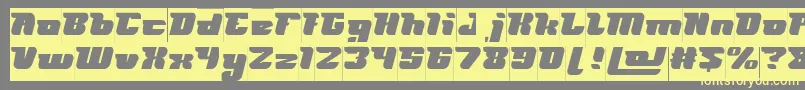フォントFUTURISM Inverse – 黄色のフォント、灰色の背景