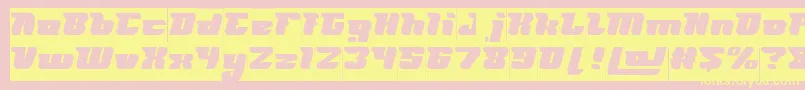 FUTURISM Inverse-fontti – keltaiset fontit vaaleanpunaisella taustalla
