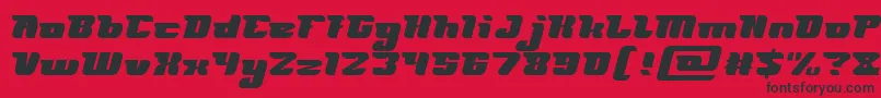 FUTURISM Light Font – Black Fonts on Red Background