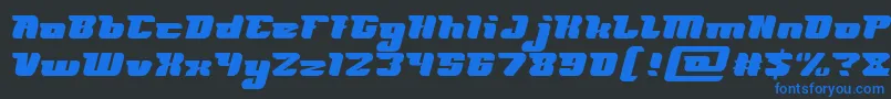 FUTURISM Light Font – Blue Fonts on Black Background